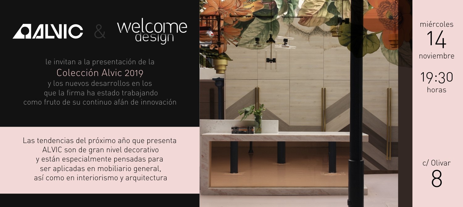 Alvic presentará su nueva colección 2019 en el espacio olivar 8 de welcome design